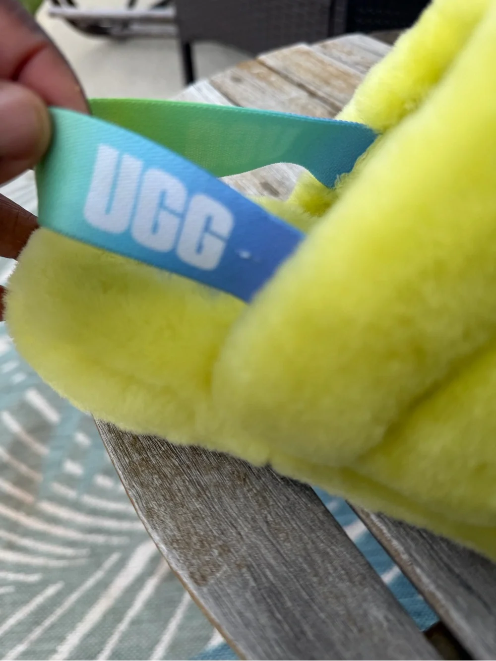 UGG Fluff Yeah Slide - Pollen w/Gradient Strap